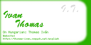ivan thomas business card